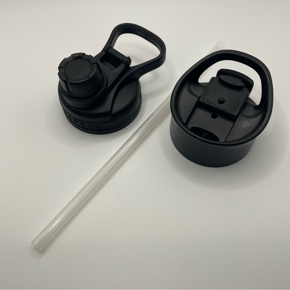 HydraPeak Black Water Bottle Lids Straw for 40oz Wide Mouth Bottle Replacement
